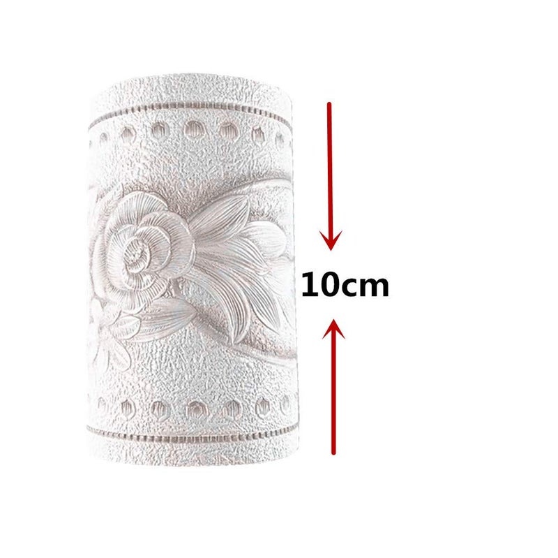 MULLSAN مُلْسَان شريط حائط مقاوم للماء من الروطان 3D بطول 5 أمتار سهل التطبيق (أبيض) - Image 3